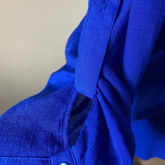 Cato Royal Blue Flirty Back Top - Picture 5 of 8